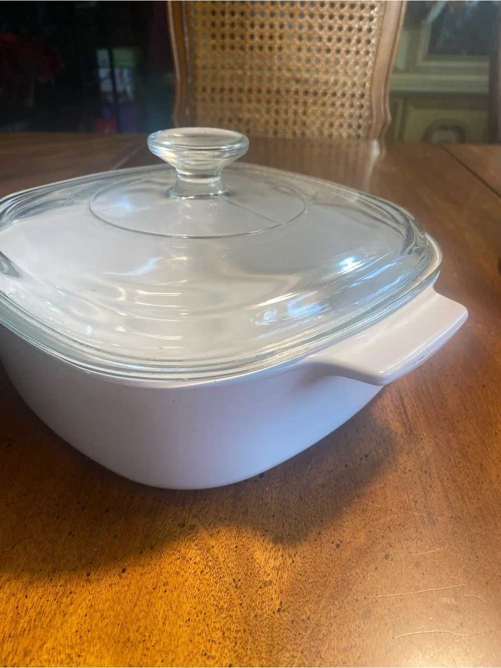 Corningware White Glass 2 Qt Covered Casserole Dish